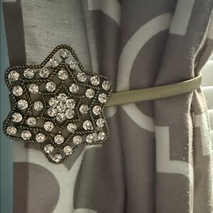 Crystal Star Curtain Tieback magnetic